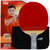 红双喜六星乒乓球拍直拍双面反胶附10只乒乓球+拍套R6006 国美超市甄选第2张高清大图