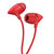 C100耳机入耳式重低音耳塞式电脑手机苹果小米通用带麦线控运动耳机 小怪兽个性卡通时尚外观潮流耳机耳麦 智能线控 耳塞(红色)第2张高清大图