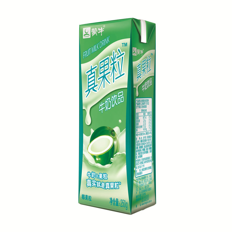 蒙牛苗条装真果粒椰果250ml*12盒
