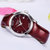 天梭(TISSOT)瑞士手表 库图系列皮带石英女士手表 酒红色T035.210.16.371.01(皮带 酒红色)第5张高清大图