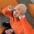 SUNTEK纯色针织毛线帽子女秋冬季韩版日系百搭潮牌保暖加厚字母贴标冷帽(M（56-58cm） 白色)第5张高清大图