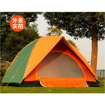 凹凸 户外野营帐篷 四人双门双层帐篷 防水旅游露营帐篷 SY005-2(橙绿拼色)