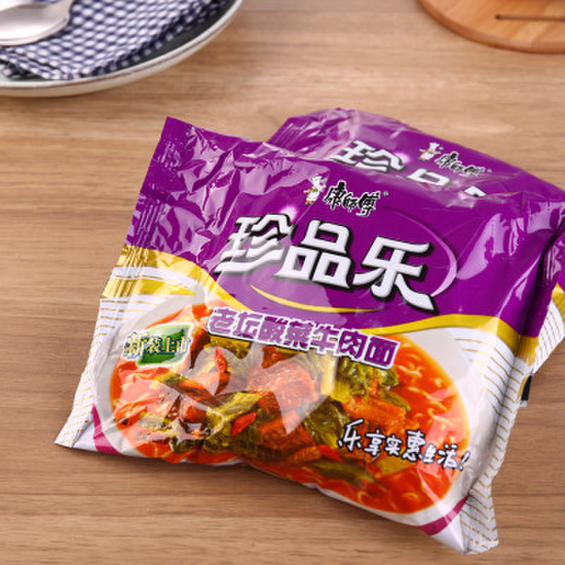 康师傅珍品酸菜牛肉五包入110g*5包/组