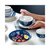 餐具碗碟套装网红景德镇陶瓷餐具创意日式风套装面碗家用陶瓷碗筷(甲骨文 日式7英寸盘【4个装】)第4张高清大图