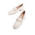 森达2021春季新品商场同款通勤石头纹羊皮革女皮单鞋3RT02AM1(米白 35)第4张高清大图