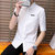 男装半袖休闲商务男士衬衫1000-442(白色 3XL)第3张高清大图