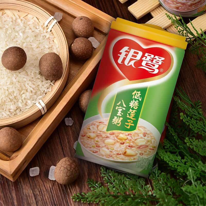 银鹭八宝粥低糖莲子八宝粥360g*12 国美超市甄选