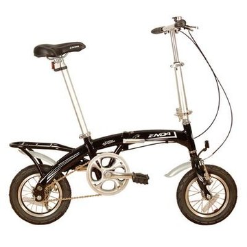恩达(enda)自行车 翔云12a型12吋铝合金折叠自行车(黑色)