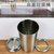 不锈钢嵌入式垃圾桶20CM厨房台面摇盖收纳桶22CM翻盖暗装清洁桶(D-270T方形桶（304材质） 默认版本)第4张高清大图