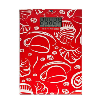 【经典精准触摸】花潮电子厨房秤EC005（红色）（前卫设计，超薄秤体，触摸按键!)