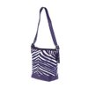 COACH(蔻驰) 紫色配皮斑马图案帆布包