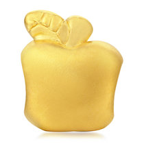 多边金都 黄金足金 3D硬金苹果转运珠平安果