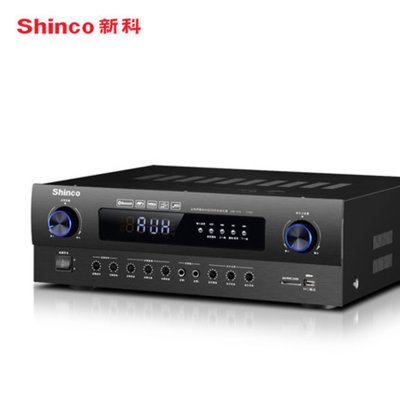 Shinco/新科 LED-715大功率专业KTV音箱功放机家庭影院功放家用(黑色 标配150W)