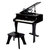 Hape30键钢琴，黑色E0320 30键钢琴音乐启蒙艺术培养第5张高清大图