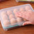 红凡 创意便携塑料双层鸡蛋收纳盒鸡蛋盒15格 厨房冰箱大保鲜盒塑料储物盒 鸡蛋托(颜色随机)第3张高清大图