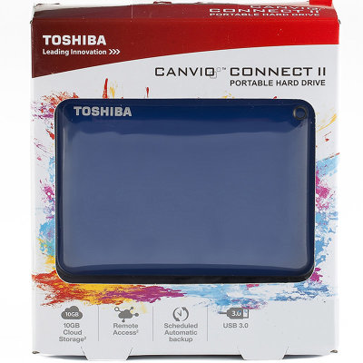东芝（TOSHIBA）V8 CANVIO高端分享系列2.5英寸移动硬盘（USB3.0）2TB（神秘蓝）