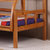 御品工匠中式实木子母床橡木儿童床上下铺双层床高低床家具母子床F065(带书架 1.2*1.9M)第5张高清大图