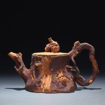 关耳窑 陈东铸 仿木段 全手工紫砂壶(木桩壶2号)