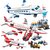 XINLEXIN航天航空飞机系列兼容乐高积木拼装颗粒玩具益智国际机场【652颗粒积木】 贴合紧密 ABS材质第5张高清大图