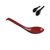 美耐皿 密胺仿瓷餐具仿瓷勺子 红黑双色带勾调羹汤勺汤匙(随机混发)第2张高清大图