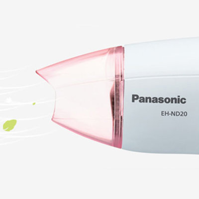 松下（Panasonic） 吹风机家用电吹风冷热风可折叠旅行吹风筒3档  EH-ND20(白色)