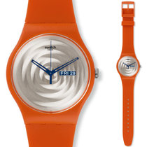 斯沃琪(Swatch)手表 原创炫彩系列 石英男女表 鲜亮橙黄SUOO702