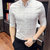 夏季男衬衣格子复古休闲7分袖衬衫男短袖修身韩版青年潮流格子衫(13件 均码)第5张高清大图