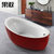 果敢亚克力浴缸独立式黑白无缝一体成型浴缸1.3米~1.8米517浴盆第3张高清大图