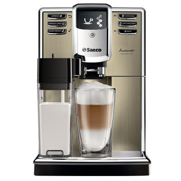飞利浦（PHILIPS）意式咖啡机HD8915/07进口 家用全自动咖啡机奶泡机 滴漏式 机身材质不锈钢