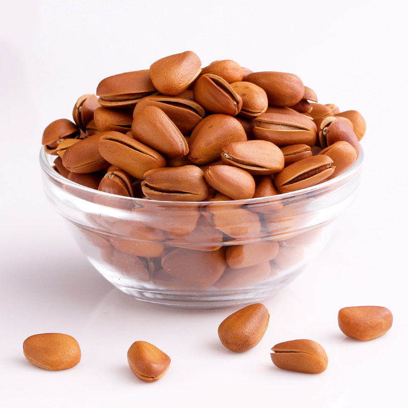 满减三只松鼠开口松子100g东北手剥原味健康大坚果