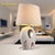汉斯威诺 陶瓷台灯 卧室床头灯 现代简约创意时尚可爱温馨田园灯具(白兔无光源（HS203011）)第2张高清大图