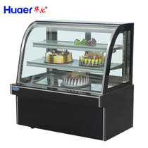 华尔（HUAER）HR-380A 3层单弧大理石制冷两门蛋糕柜（黑色）(HR580A)