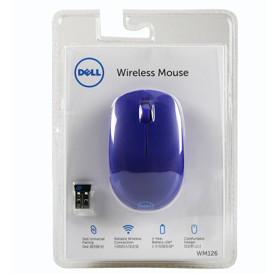 戴尔（DELL）WM123 戴尔无线光电鼠标（蓝） 无线鼠标