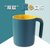 简约漱口杯家用刷牙杯缸洗水杯创意套装三口之家便携一对情侣杯子(蓝黄+绿色【2个装】)第3张高清大图