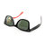 RayBan雷朋太阳眼镜男女款方形复古舒适绿色太阳镜0RB2140F玻璃镜片墨镜(亮黑框内红)第3张高清大图
