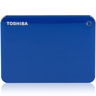 东芝（TOSHIBA）V8 CANVIO高端分享系列2.5英寸移动硬盘（USB3.0）2TB（神秘蓝）