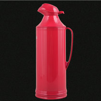宝菱一体式玻璃内胆木塞保温瓶2升5磅热水瓶保温瓶保温壶暖水瓶暖水壶(红)