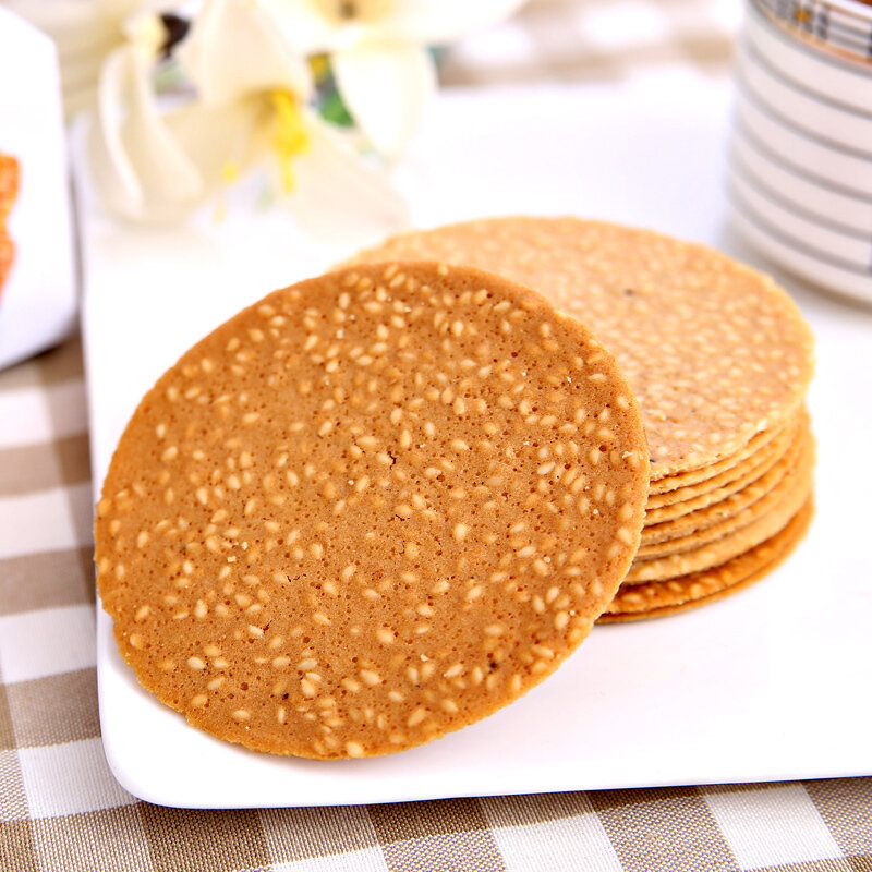 稻香村零食饼干芝麻瓦片450g特色糕点休闲点心