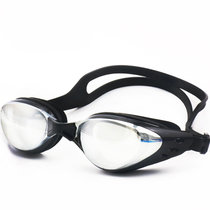 泳镜 高清舒适时尚泳镜 男女防水泳镜 户外游泳运动成人泳镜(黑色)