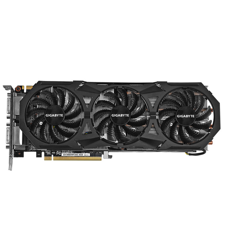技嘉(gigabyte)gv-n980wf3oc-4gd gtx980 1178mhz-1279mhz/7010mhz