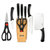 苏泊尔厨房刀具套装菜刀厨用刀水果刀剪刀不锈钢厨具五件套T0924K(白色（请修改）)第5张高清大图