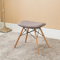 择木宜居 实木餐凳伊姆斯餐椅 现代创意椅子咖啡椅换鞋凳子(暗灰 YD29)