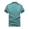 格斯帝尼 夏装新款 休闲男士100%丝光棉短袖T恤 polo衫13521(绿色 S)