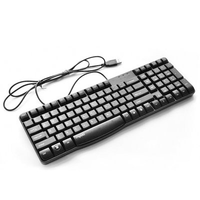 雷柏K130有线键盘USB游戏商务台式笔记本电脑家用有限键盘电竞
