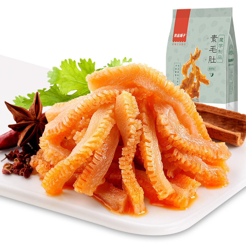 良品铺子香辣素毛肚150g袋装魔芋爽零食即食辣条味爽口休闲零食小吃