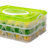 御良材 提手饺子盒(三层) --绿色盖子YPP-JZH-TSL03 可叠加 带提手第3张高清大图