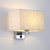 中式方形简约艺术单头壁灯 美式温馨布艺中式客厅餐厅卧室床头灯(默认 赠5W暖光)第2张高清大图