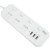 德朗格 YA18WS-3BC3U-1.8m 智能USB排插 3位新国标组合插孔 3USB充电  独立开关 AC电源线1.8米 白第2张高清大图
