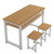 卡里鳄 KLE—CEW029长条形书写桌凳1200*400*800mm一书桌两凳第3张高清大图