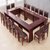 巢湖新雅 三人加厚会议室桌椅实木皮条形桌油漆培训桌XY-1258(胡桃色)第3张高清大图